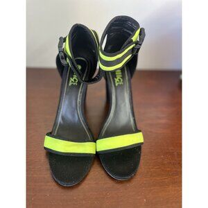 Rogue black and neon women heels shoes size 10
